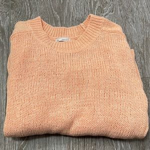 GAP WOMEN’S KNIT  SALMON COLOR 3/4 SLEEVE SWEATER SZ S